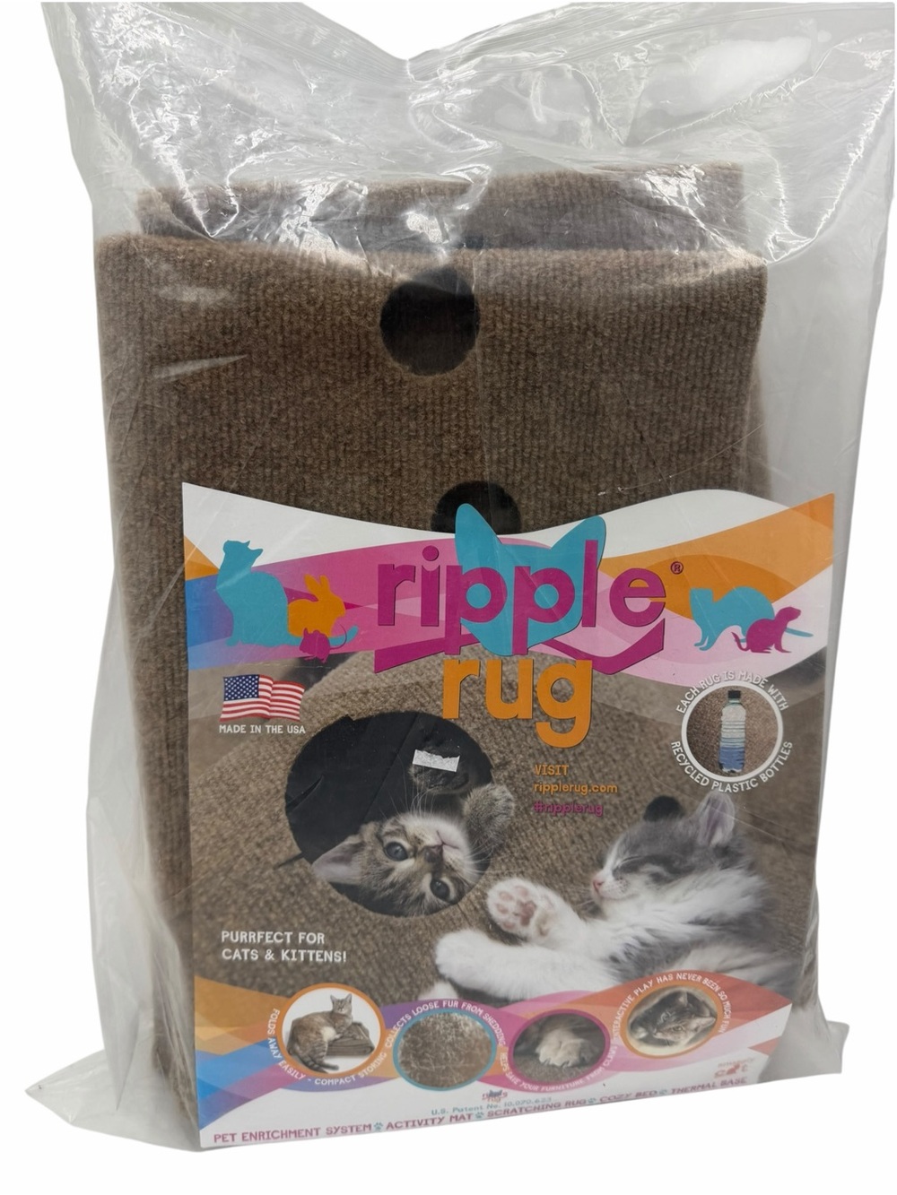 Ripple Rug Cat Activity Play Mat - Made in USA,